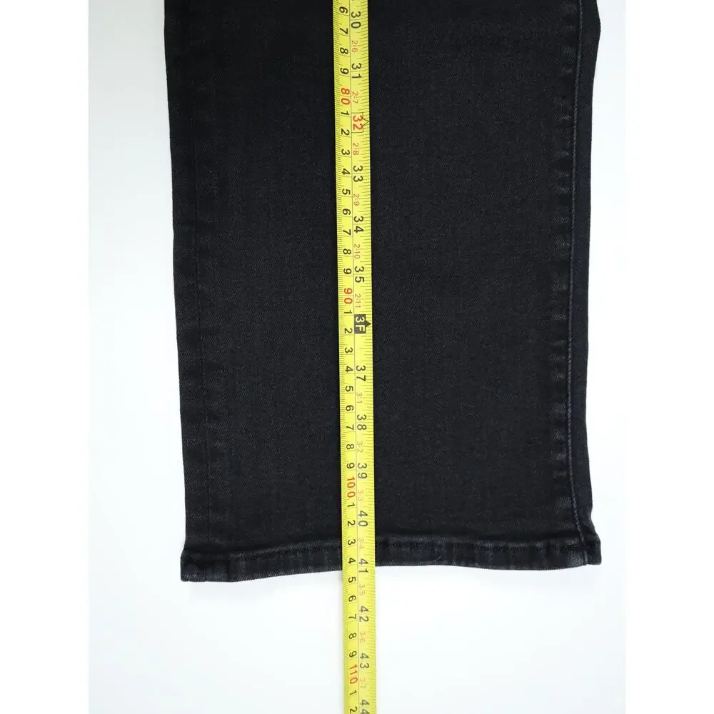 MOTHER Rambler Zip Sneak Washed Black Straight Leg Jeans Patch Pocket 25 Capsule - Picture 11 of 16